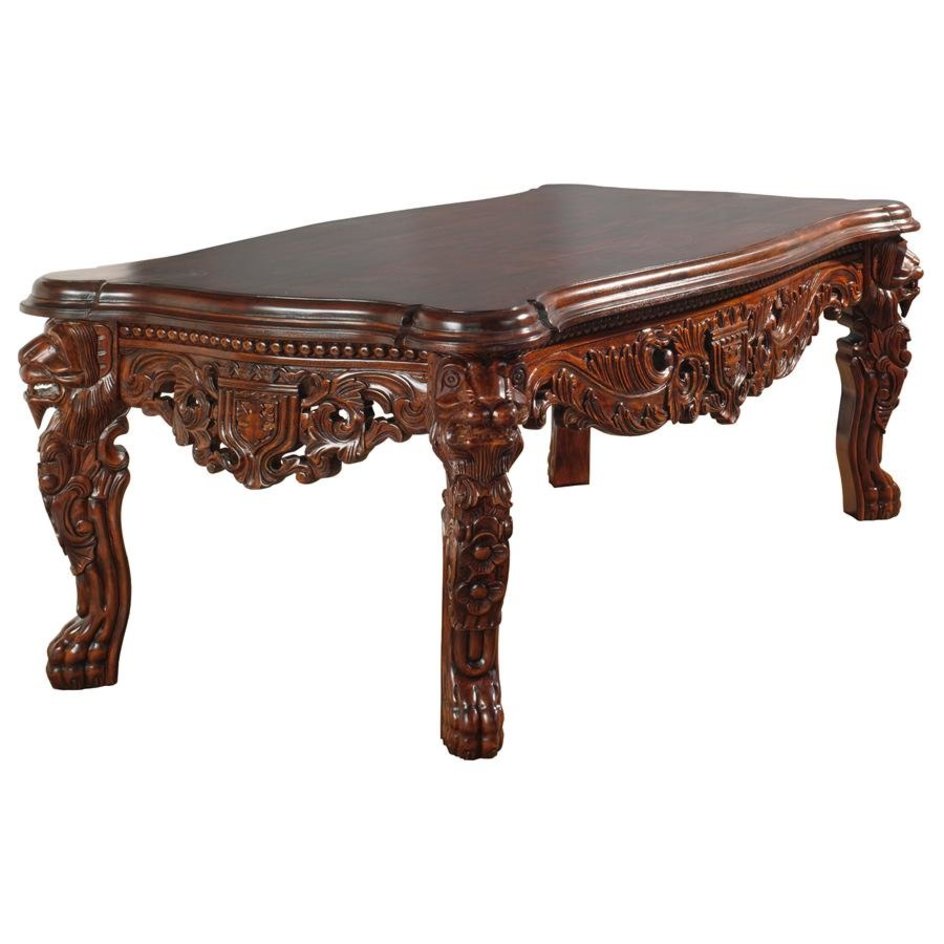 ALDO Tables > Accent Tables Brown Cofee Tea Table Hand Carved Mahogany Antique Replica Furniture By Lord Thomas Raffles