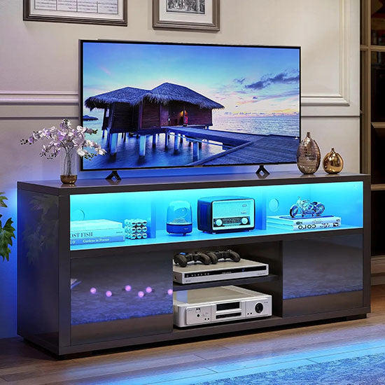 ALDO Tables > Accent Tables Modern Elegant TV Stand Tables With StorageCabinets and LED Lights