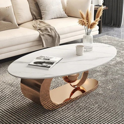 ALDO Tables > Accent Tables Modern Luxury Elegant Black and Golden Marble Effect Single Coffee Tables