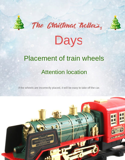 ALDO Toys & Games 10.3 "long x 3"wide x 3.5" high / new / metal and plastic Classic Christmass Electric Train Toy Children's Railway Train with Remote Control, Steam and Sound