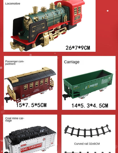 ALDO Toys & Games 10.3 "long x 3"wide x 3.5" high / new / metal and plastic Classic Christmass Electric Train Toy Children's Railway Train with Remote Control, Steam and Sound