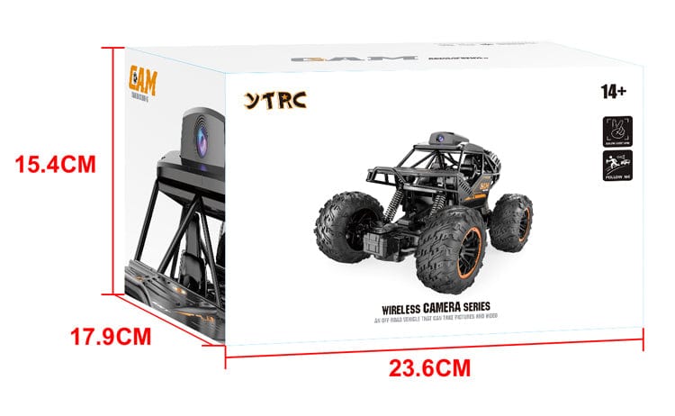 ALDO Toys & Games 20.5 long x 14 with  x  Toll 12.5 Cm / NEW / metal and plastic RC Off Road Monster Racing Track High Speed Duval Mode Remote Control Truck Black Model  with Wi Fi  and HD Video Recording Camera
