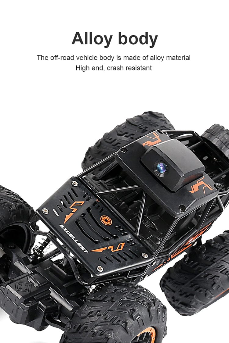 ALDO Toys & Games 20.5 long x 14 with  x  Toll 12.5 Cm / NEW / metal and plastic RC Off Road Monster Racing Track High Speed Duval Mode Remote Control Truck Black Model  with Wi Fi  and HD Video Recording Camera