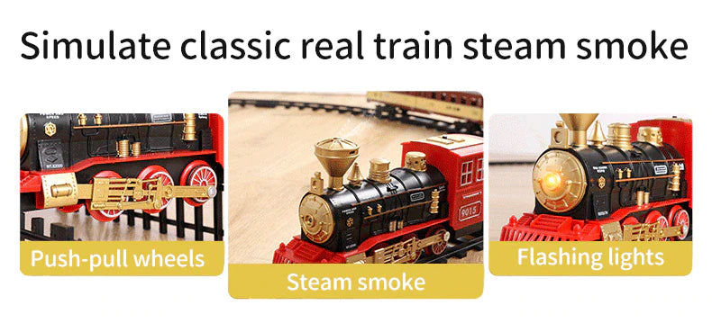 ALDO Toys & Games Classic Christmas Electric Train Toy Children's Railway Train with Steam and Sound