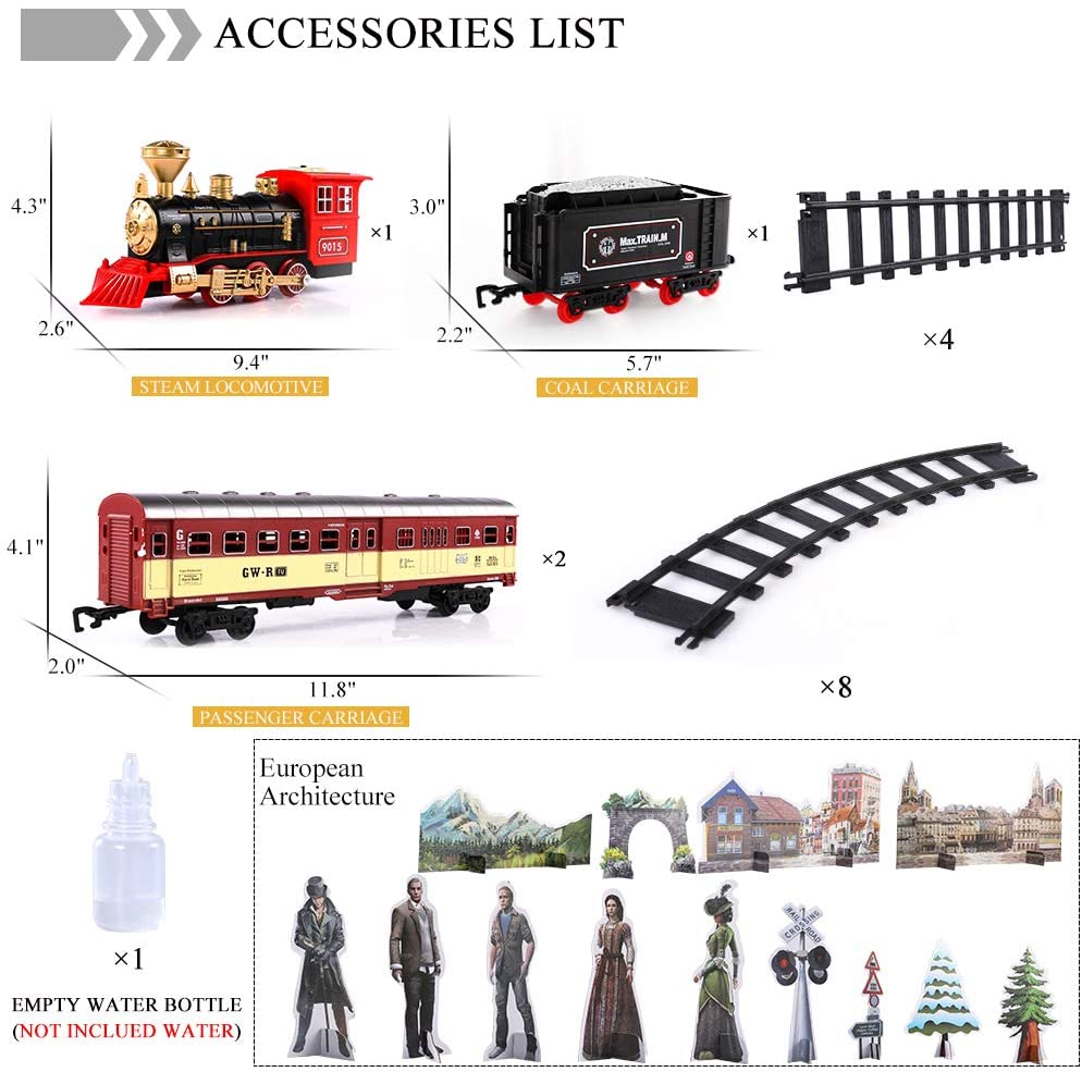 ALDO Toys & Games Classic Christmas Electric Train Toy Children's Railway Train with Steam and Sound