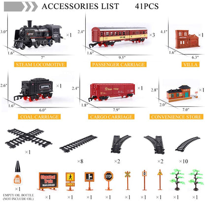 ALDO Toys & Games Classic Christmas Electric Train Toy Children's Railway Train with Steam and Sound