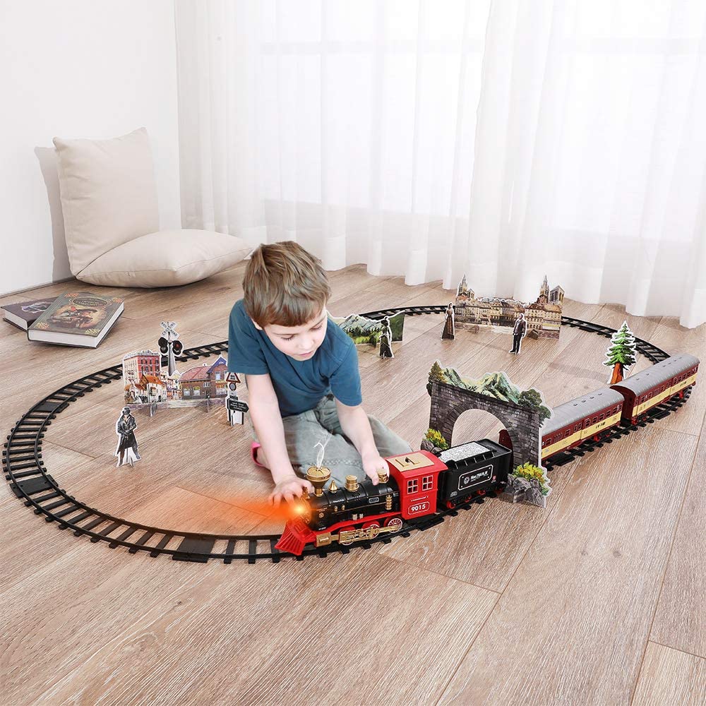 ALDO Toys & Games Classic Christmas Electric Train Toy Children's Railway Train with Steam and Sound