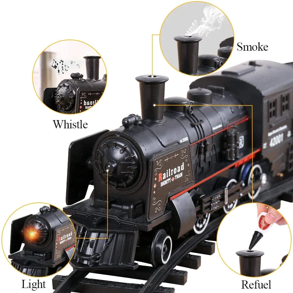 ALDO Toys & Games Classic Christmas Electric Train Toy Children's Railway Train with Steam and Sound