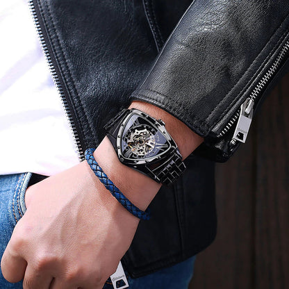 Jaragar Décor > Watches Aviator DUNCOUGAR Man's Luxury Wrist Sport Black Triangle Skeleton Watch Automatic Design Movement Waterproof