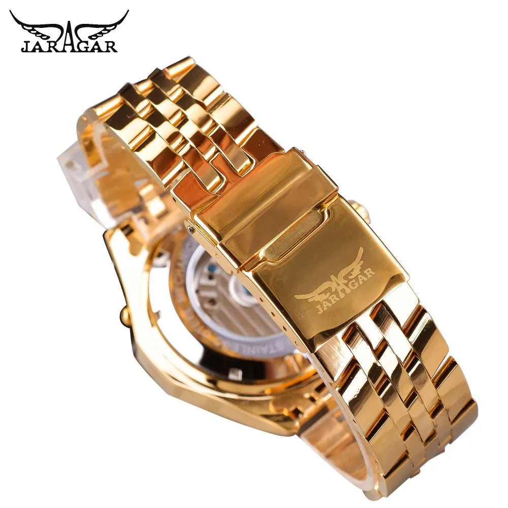 Jaragar Décor > Watches Aviator Man's Luxury Wrist Sport Multifunction Watch Automatic Tourbillion Design Movement Date Day,Week & Month Calendar Waterproof