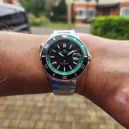 Jaragar Décor > Watches Sea- Gull Original Official World Famous  Man's Luxury Ocean Star Dual Time Zone Wristwatch Sport 200 Diving Waterproof Automatic Movement