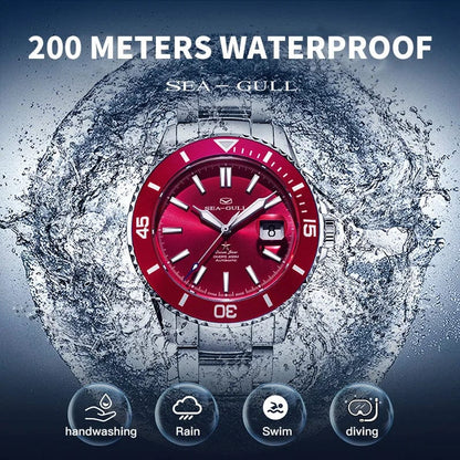 Jaragar Décor > Watches Sea- Gull Original Official World Famous  Man's Luxury Ocean Star Luminous  Wristwatch Sport 20Bar Diving Waterproof Automatic Movement