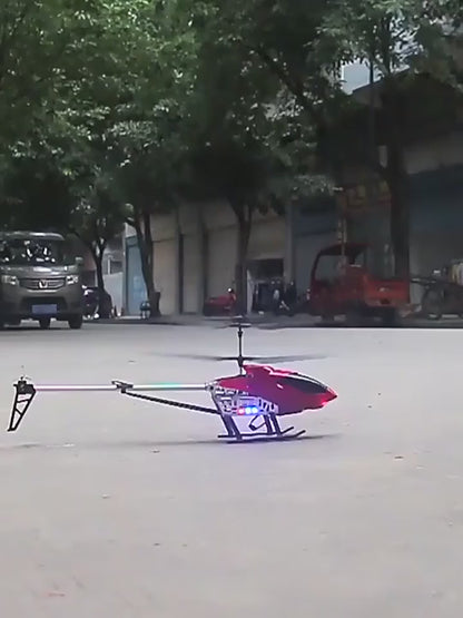 Super Large Alloy Electric Remote Control Helicopter Magnum Gold and Blue Alloy Model 3.5CH 150M 80CM  Fire Anti-Fall Body LED Light RC Aircraft